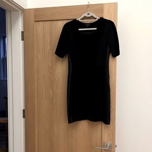 Awesome Rag and Bone a line fitted dress… half leather/half knit